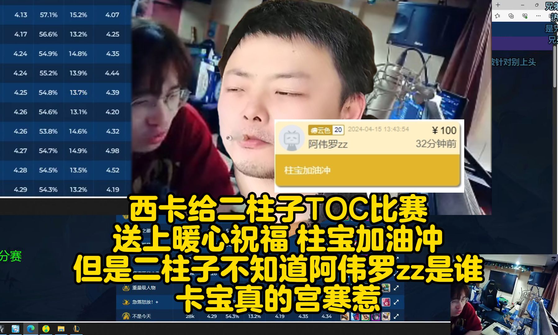 西卡给二柱子TOC比赛送上暖心祝福!但二柱子不知道阿伟罗zz是谁!卡宝宫寒惹!网络游戏热门视频