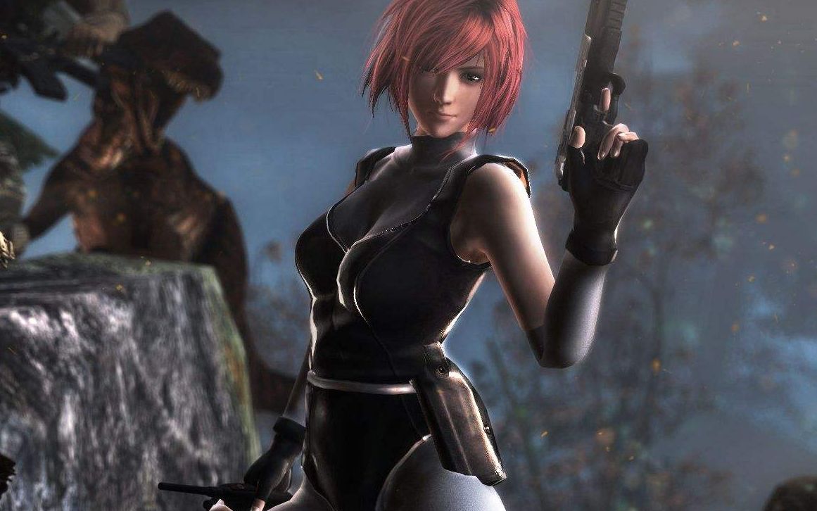 恐龙危机1宽屏模式对比pc中文原版(左右视野增加,人物正常)_哔哩哔哩