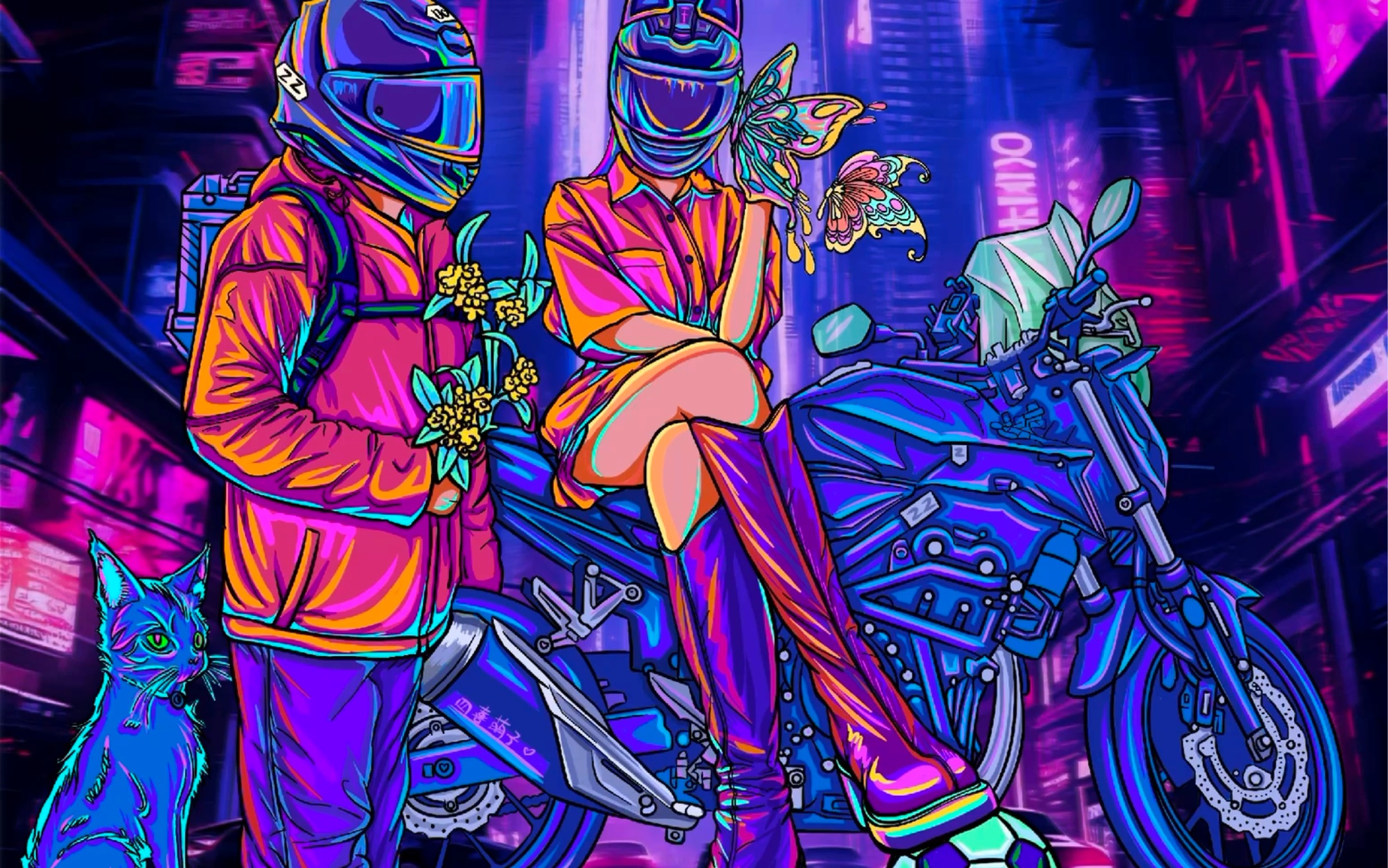 这么炫酷的画谁画的?给我三十秒,带你赛博朋克一下.
