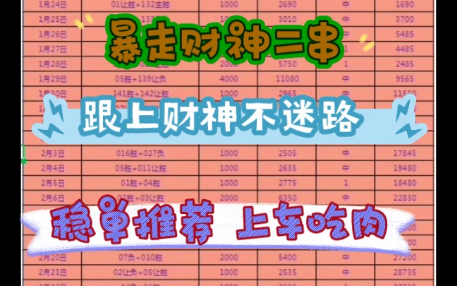 (暴走财神二串)晚场推荐已出 挑战实盘盘主任 稳单推荐 兄弟们跟上收米啦!哔哩哔哩bilibili