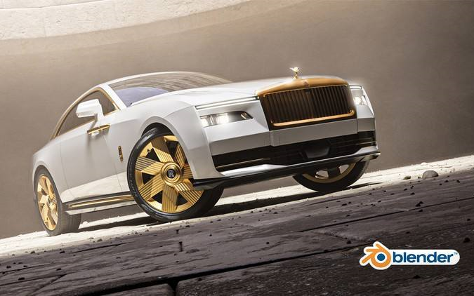 blender3d全流程打造豪华车劳斯莱斯(建模材质渲染)