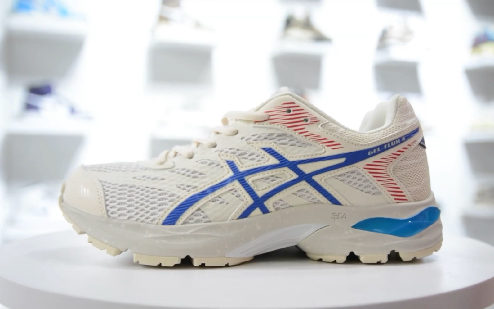 【权威实拍】asics gel-flux 4 亚瑟士跑鞋 米蓝