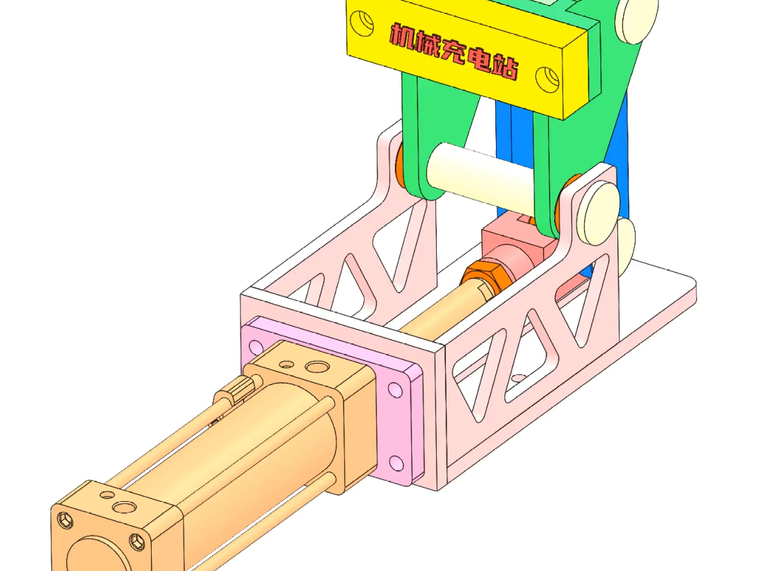 自锁型阻挡机构原理动画