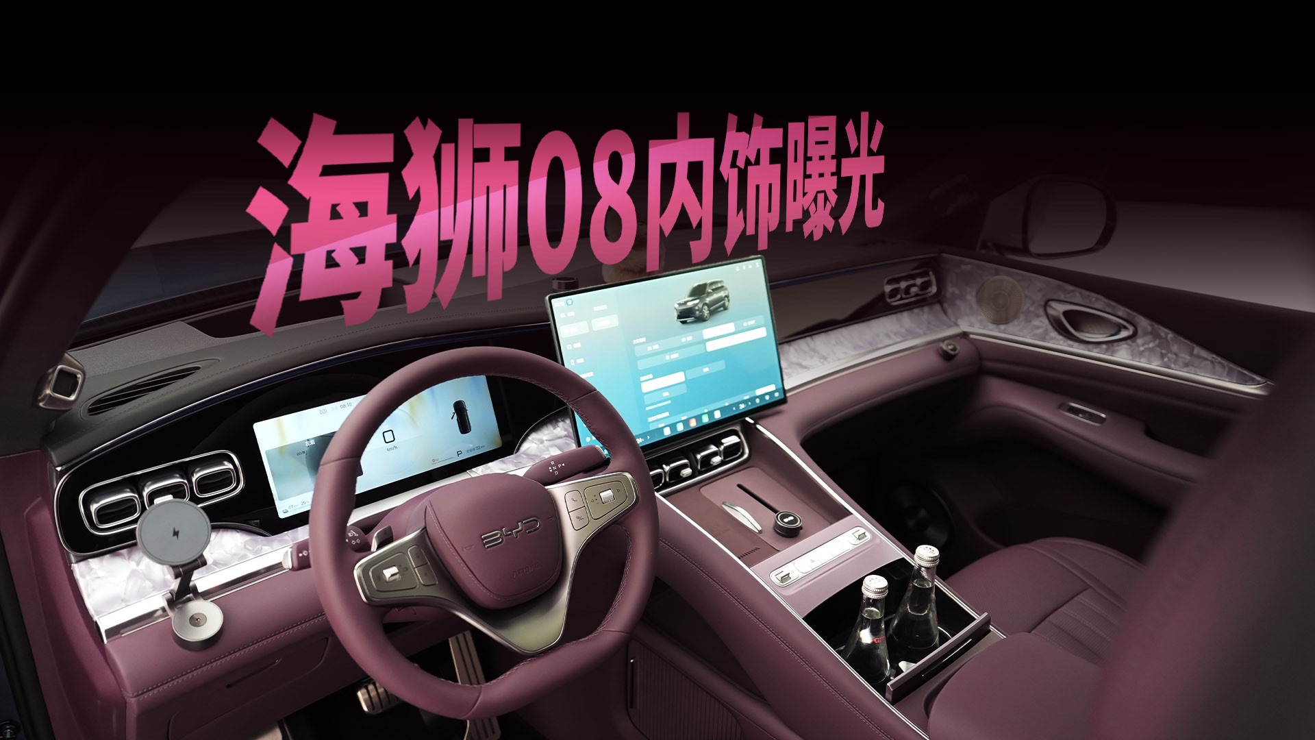 开窍了！？海狮08内饰揭秘，5/6座可选，深色贝母质感拉满海报