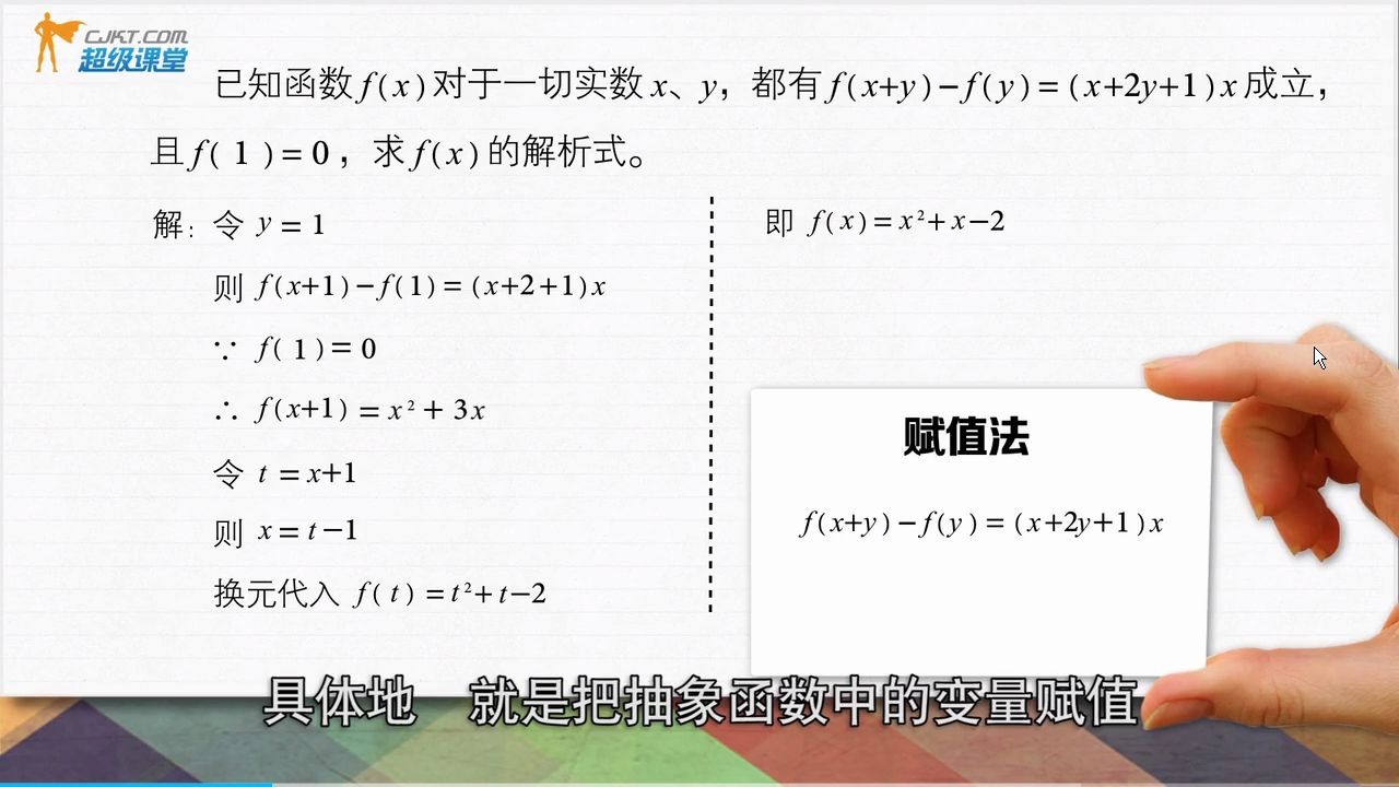 12212赋值法—函数解析式的求法三哔哩哔哩bilibili