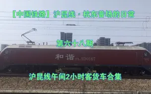 Download Video: 【中国铁路】春意正浓，魅力沪昆 沪昆线杭东普场午间客货车合集