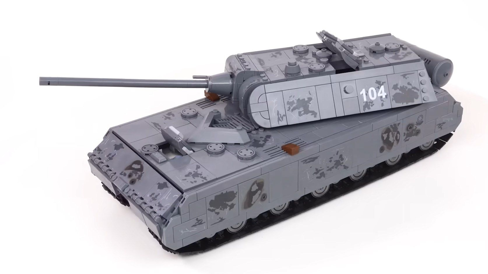 潘洛斯 628009 鼠式重型坦克积木拼搭过程