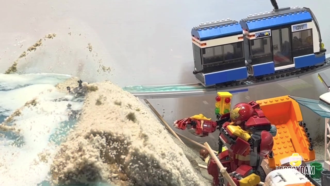 "lego city 大坝决口 17 惊人的城市水效应 lego lego city"