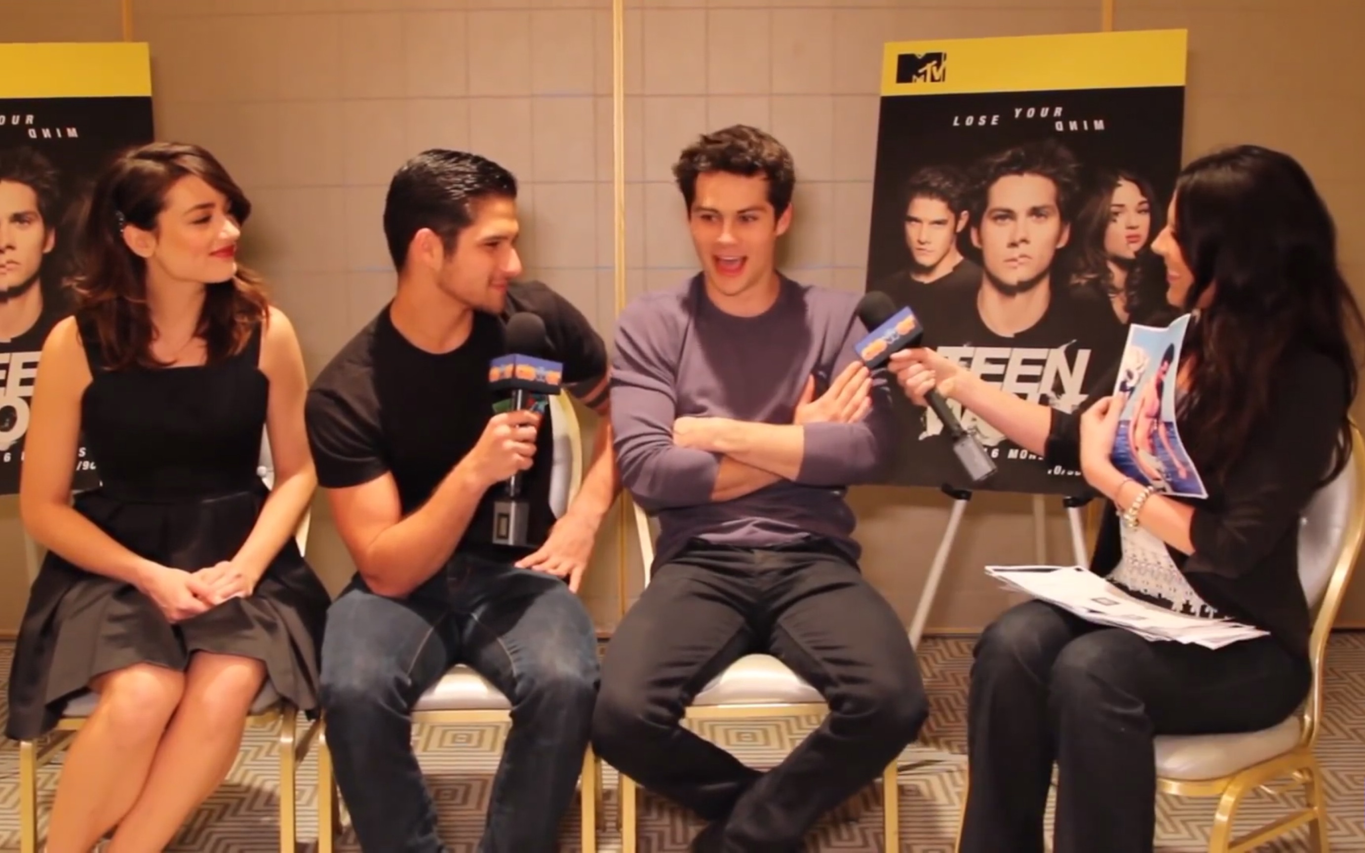 《少狼》采访游戏"看腹肌猜人"丝带丝糕teen wolf,dylanobrien迪伦奥