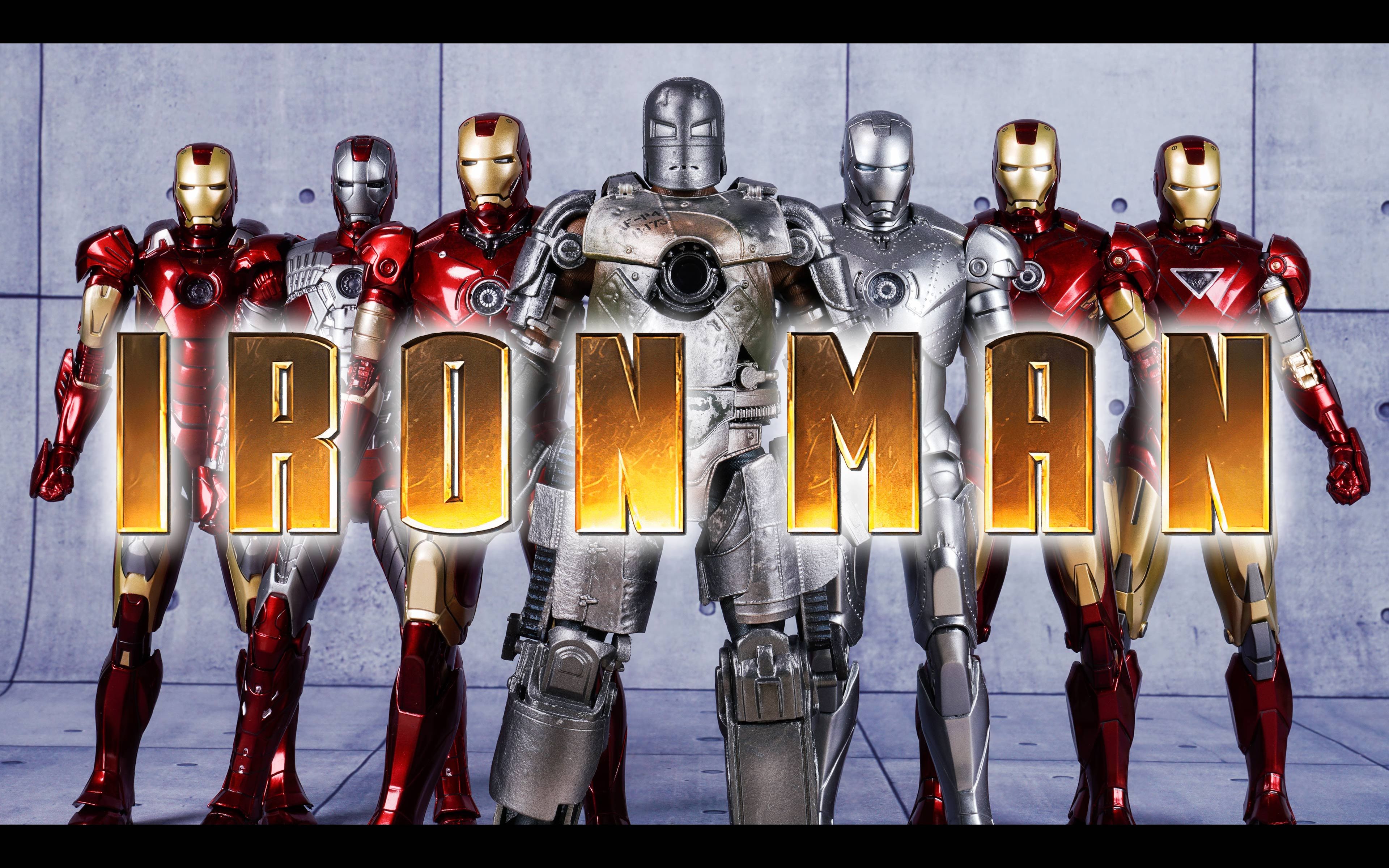 【超展示】钢铁七子集结!中动玩具 钢铁侠mk1234567 mark1铁罐装甲 4k