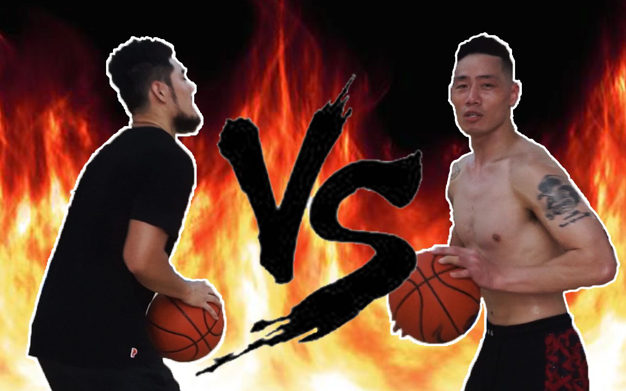 fbvlog用三分球挑战上海街球王hotdog结果竟然