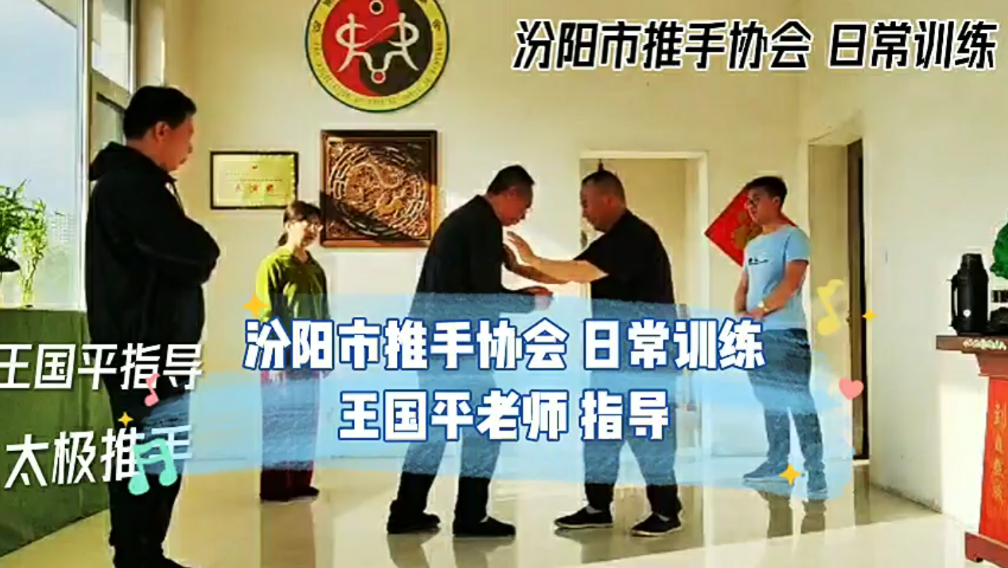 汾阳市推手协会日常训练王国平老师指导王国平传太极拳