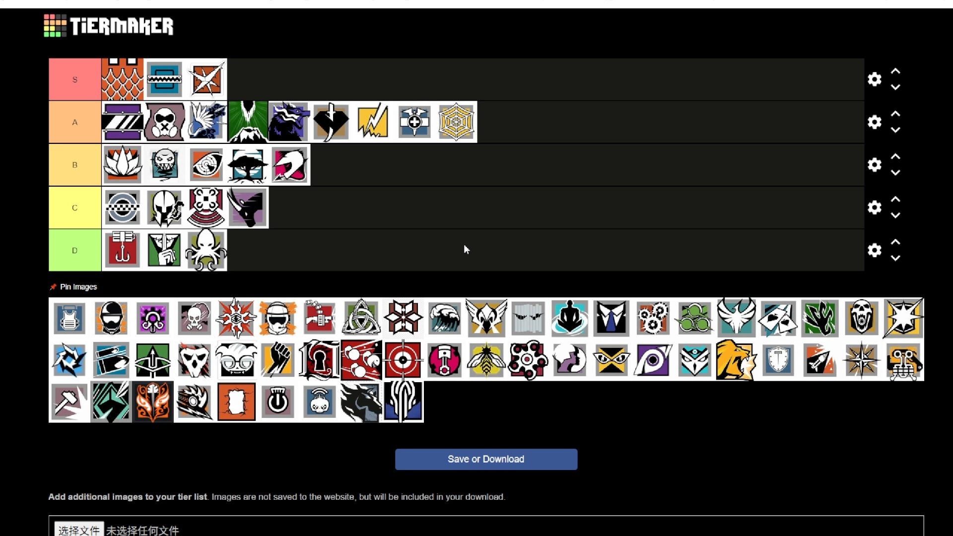 彩虹六号干员排位强度分级