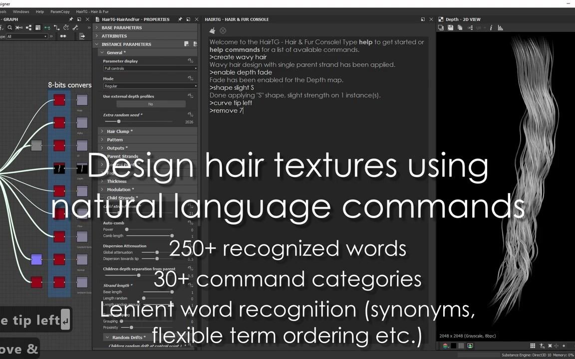 HairTG  Hair & Fur 2.6 Create hair card textures using natural language comman哔哩哔哩bilibili