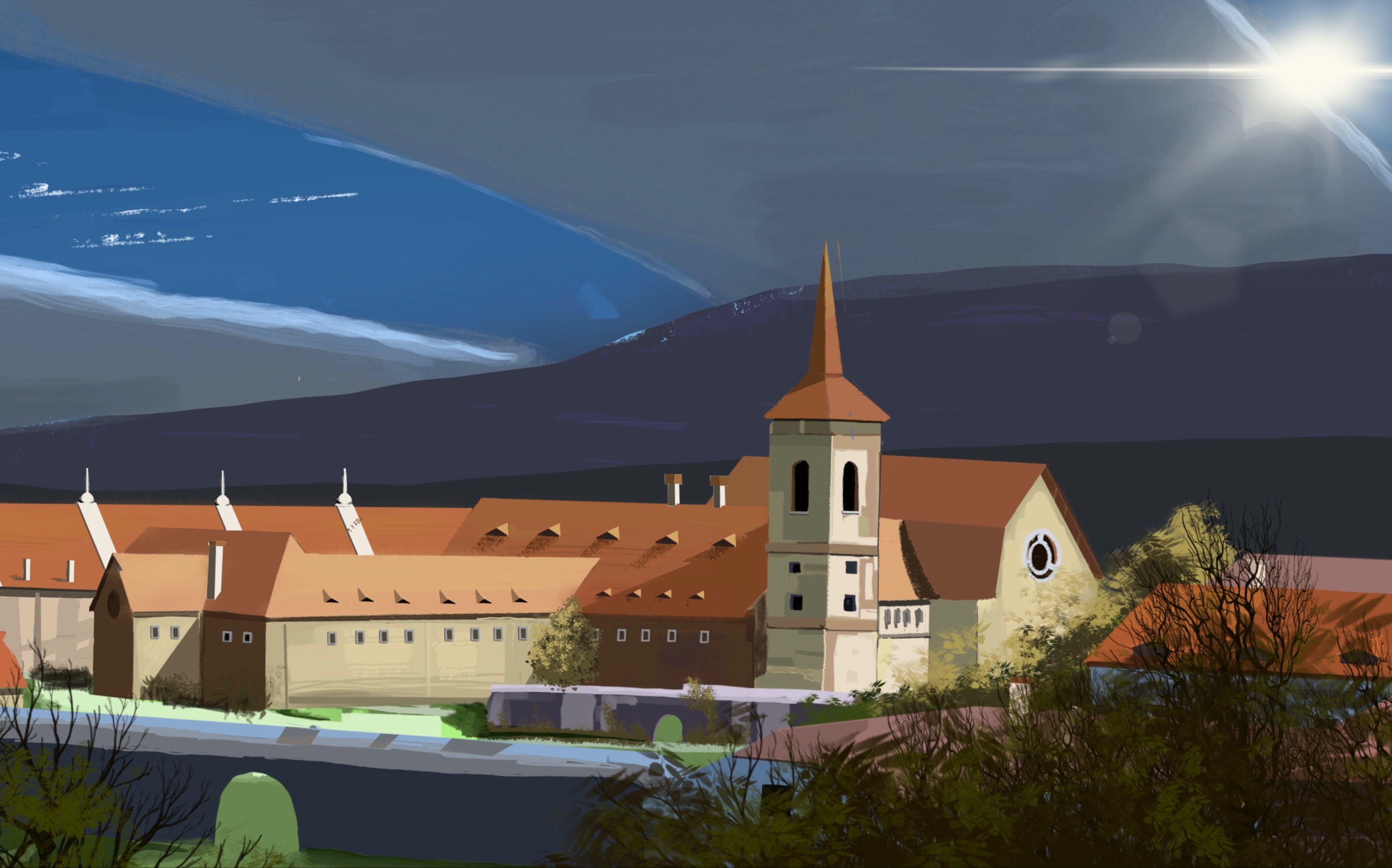 【procreate】翻车了…… 一次简单练习风景