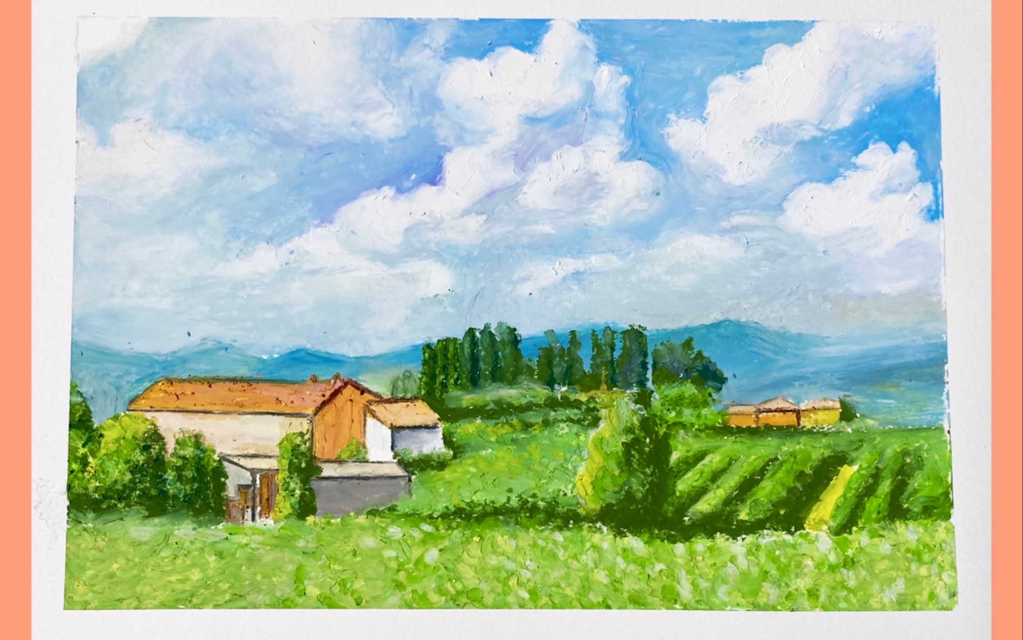 「重彩油画棒」看照片画风景