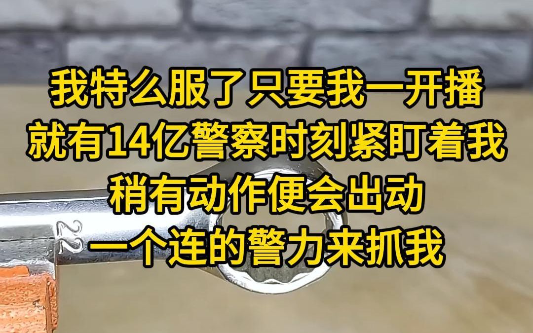 我特么服了,只要我一开播就有14亿警察时刻紧盯着我,稍有动作,便会出动一个连的警力来抓我.更是有著名主持人24小时解说我的逃跑操作哔哩哔哩...