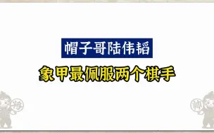 下载视频: 帽子哥陆伟韬谈象甲---佩服两个人