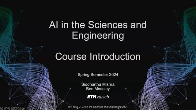 [ETHZ] AI in the Sciences and Engineering (2024) : Course Introduction哔哩哔哩bilibili