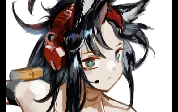 临摹练习明日方舟临摹羽蛇太太的图