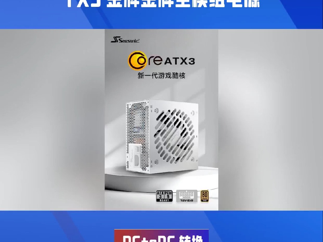 海韵推酷核 CORE GX ATX3 金牌金牌全模组电源哔哩哔哩bilibili