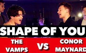 [图]超厉害的《Shape of You》旋律Singoff—Conor Maynard 与The Vamps 乐队【中英字幕】