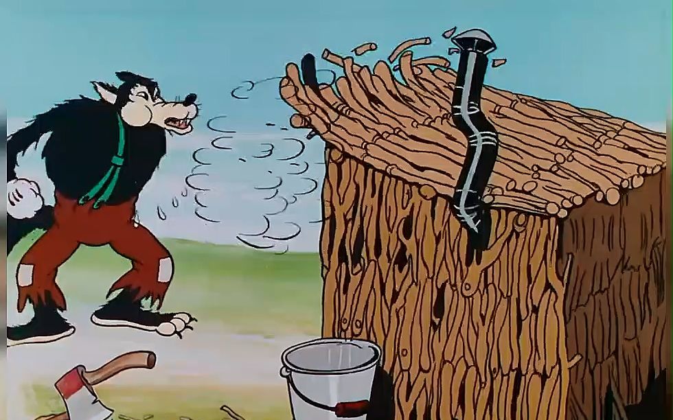 三只小猪为了抵御大灰狼入侵,各自盖起了房子,结果却不堪一击!