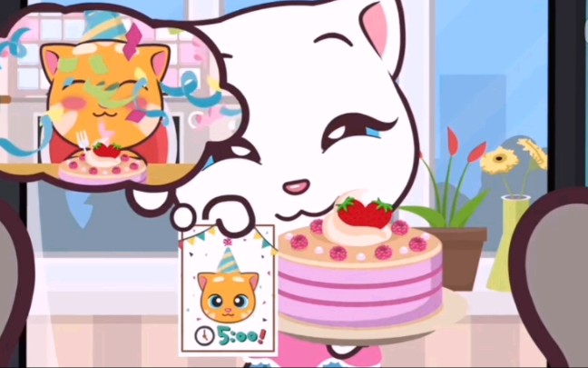 [会说话的汤姆猫迷你家族] 安吉拉请客