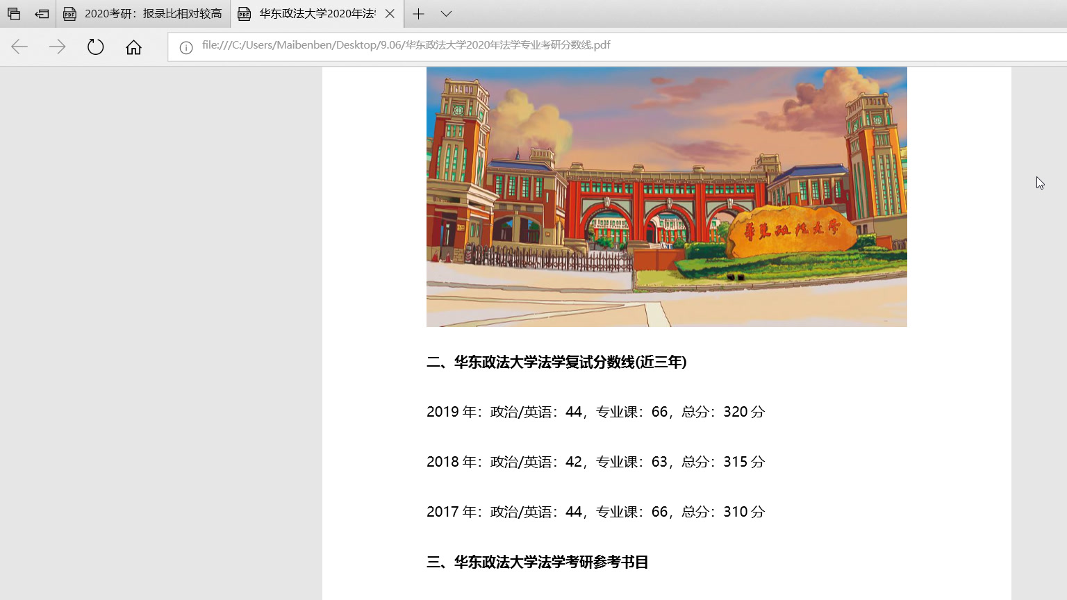 华东政法大学2020年法学专业考研分数线.哔哩哔哩bilibili