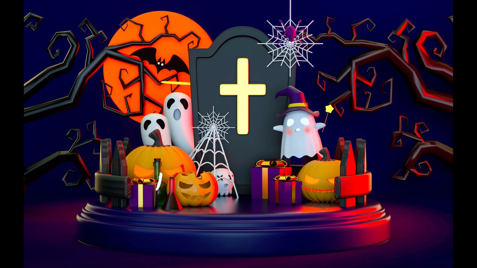 最近做的一些万圣节场景