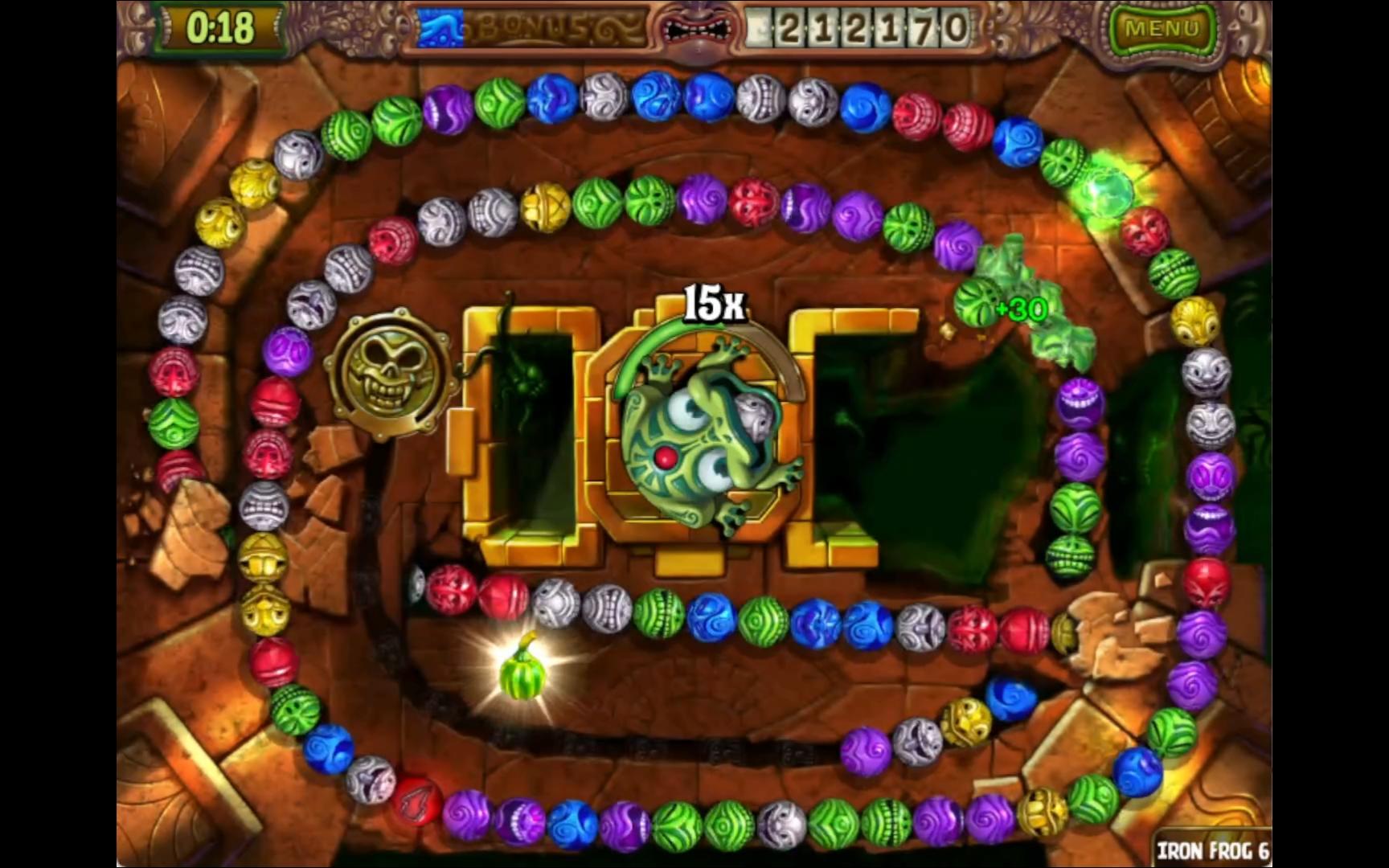 挑战模式if6 332,467分!(祖玛的复仇)