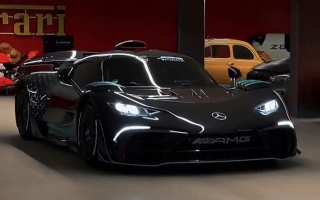 一辆可以合法上路的赛车-amg one,黑色超级跑车!