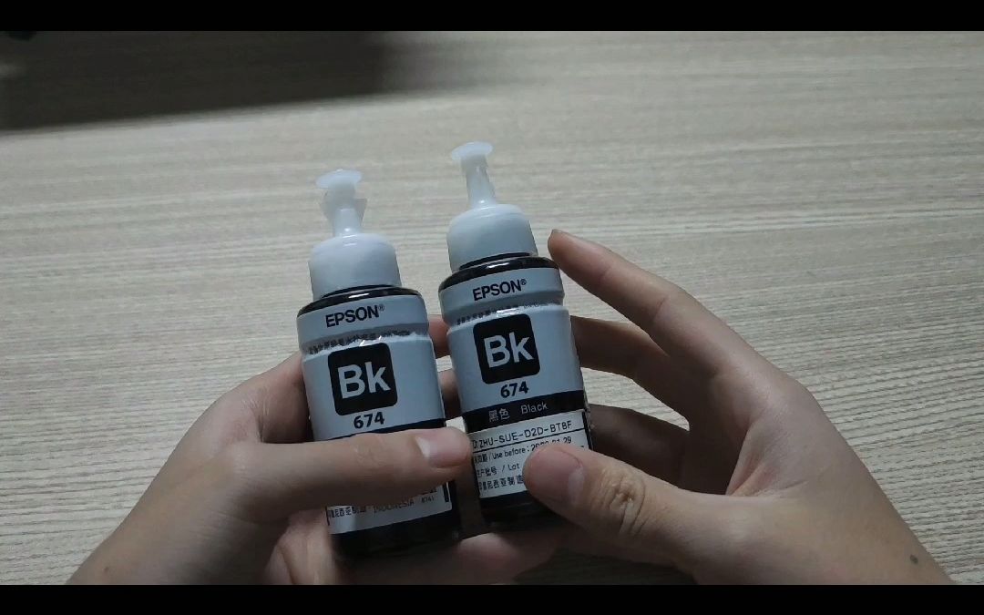 爱普生674拆机墨水真假辨别