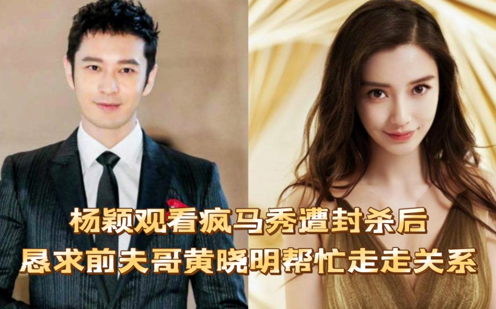 杨颖观看疯马秀遭封杀后,恳求前夫哥黄晓明帮忙走走关系