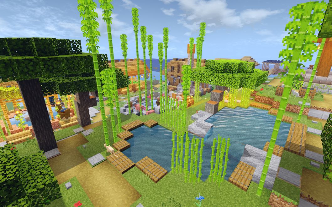 我的世界村庄改造 p23 唯美小池塘_哔哩哔哩 (゜-゜)つロ 干杯~-bili