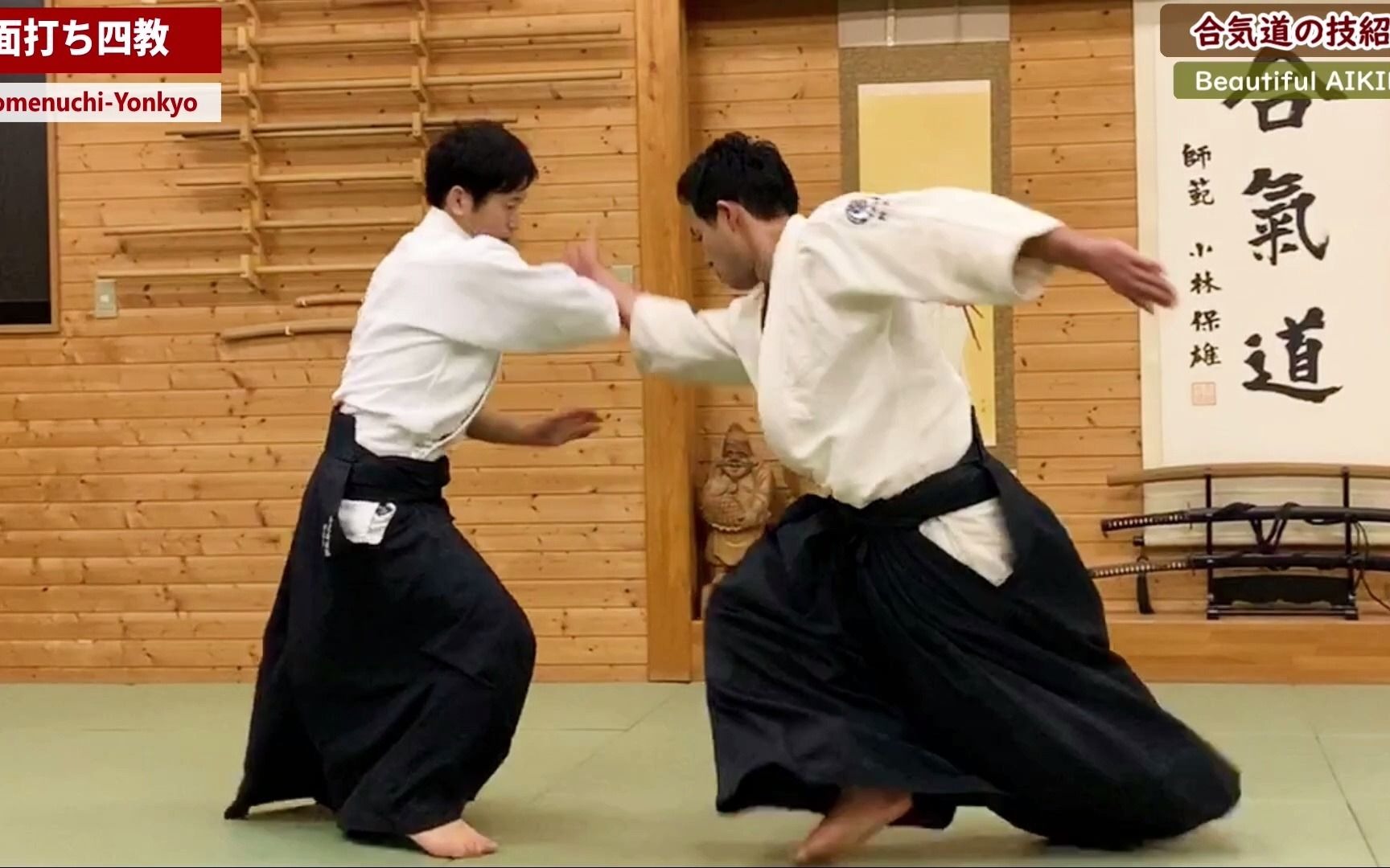 白川龙次老师演示的合气道技法