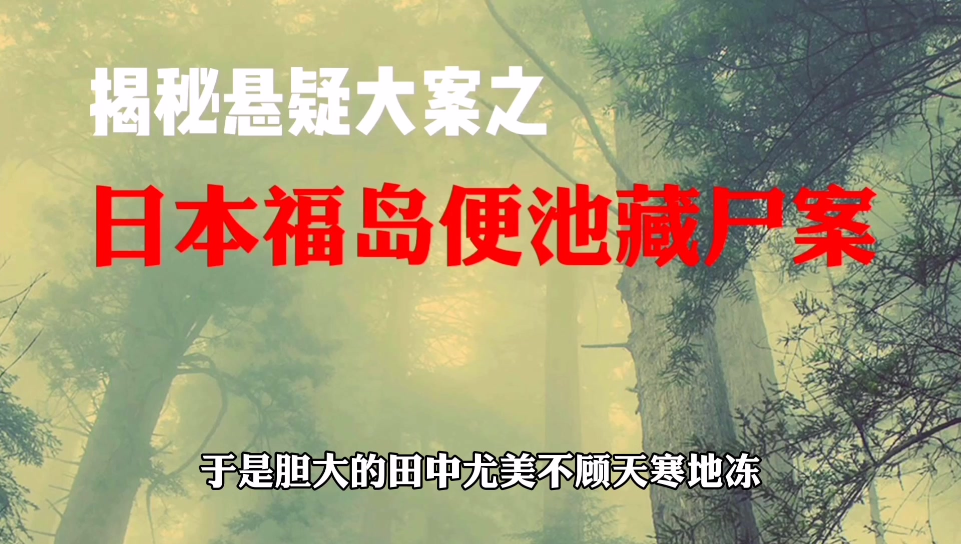 日本福岛便池藏尸案疑点重重成未解之谜揭秘悬疑大案