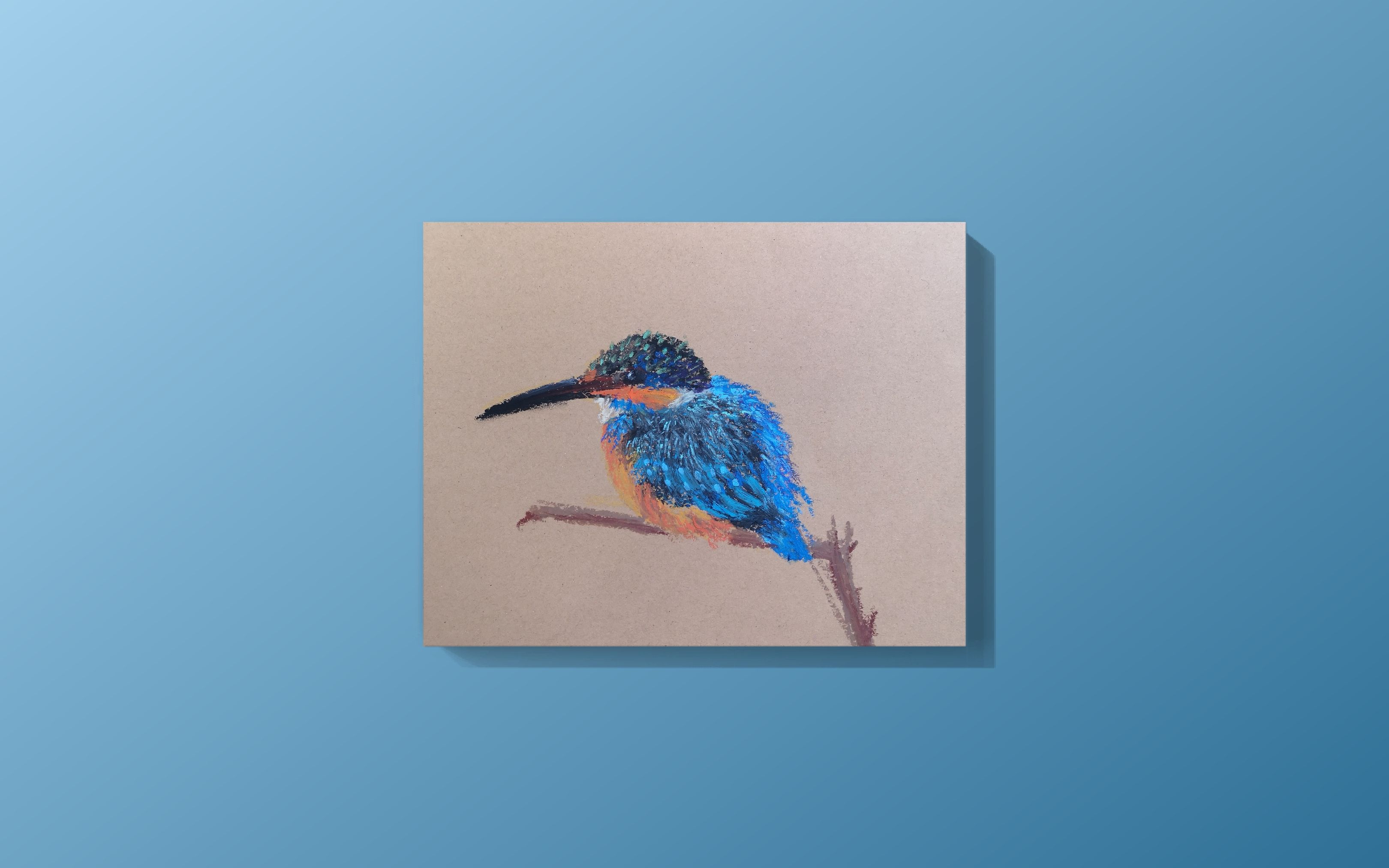 【油画棒】day22胖翠鸟_哔哩哔哩 (゜-゜)つロ 干杯~-bilibili