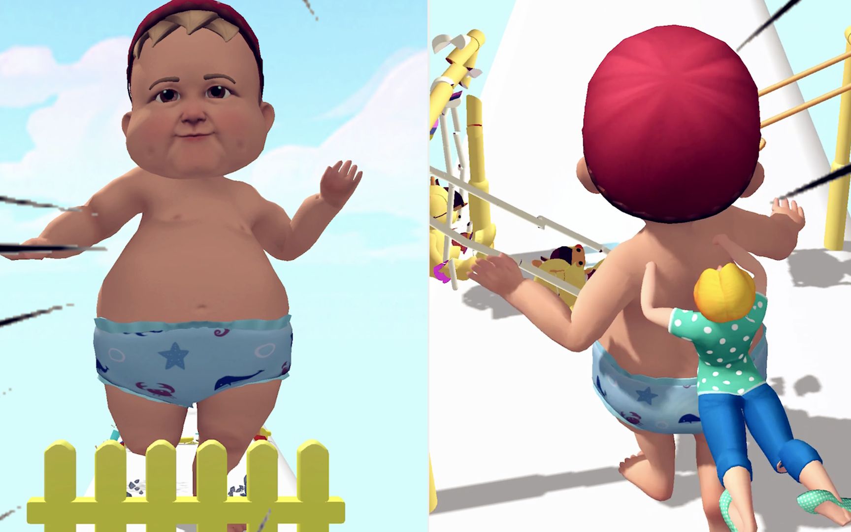 宝宝喝完奶粉变成了巨人宝宝 可是妈妈怎么还那么小?