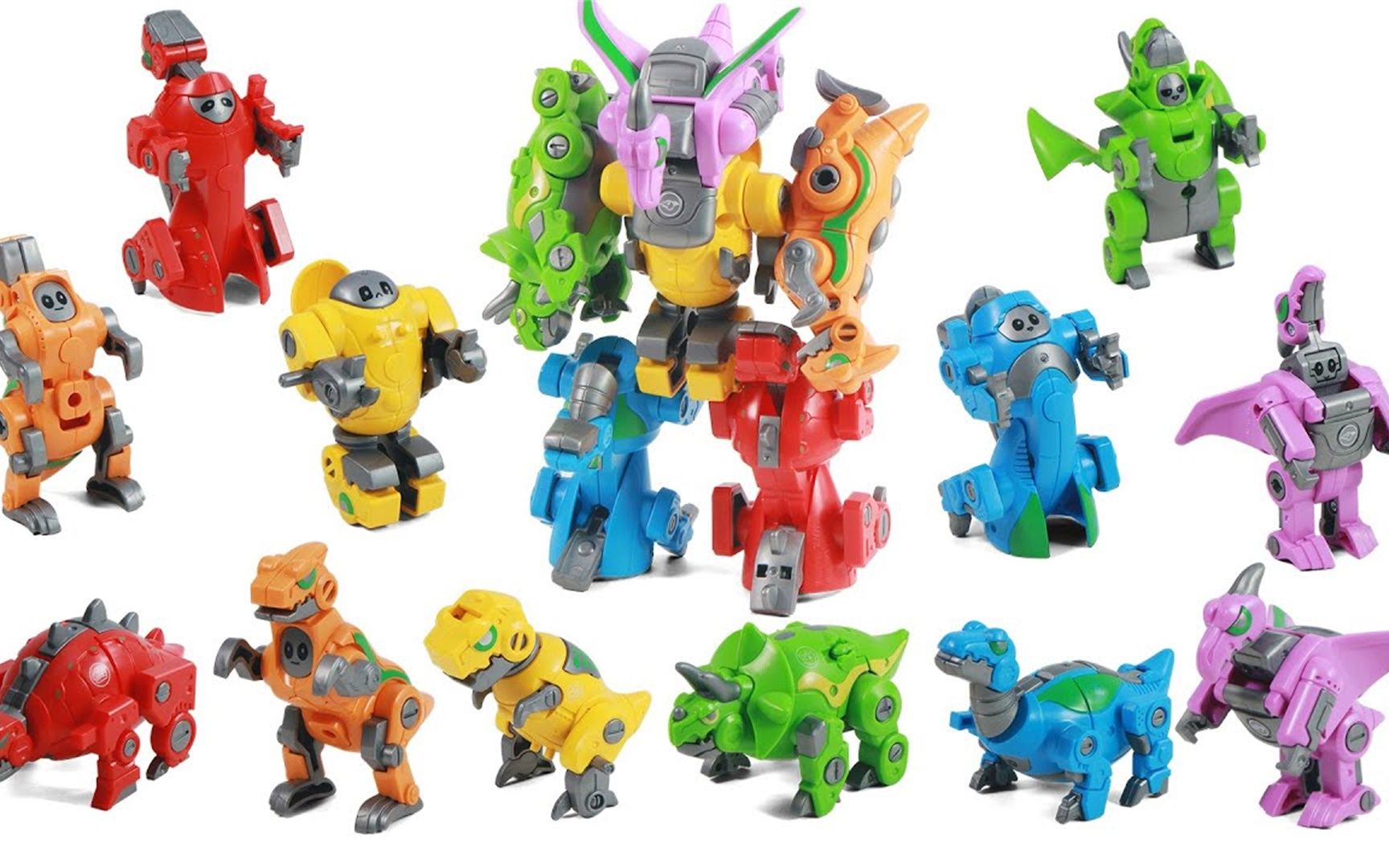 小恐龙机器人互换形态,最后合体成为大机甲!