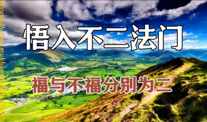 如何善能悟入不二法门(三十三)福与不福分别为二【维摩诘经~入不二法门品】略释(三十三)哔哩哔哩bilibili