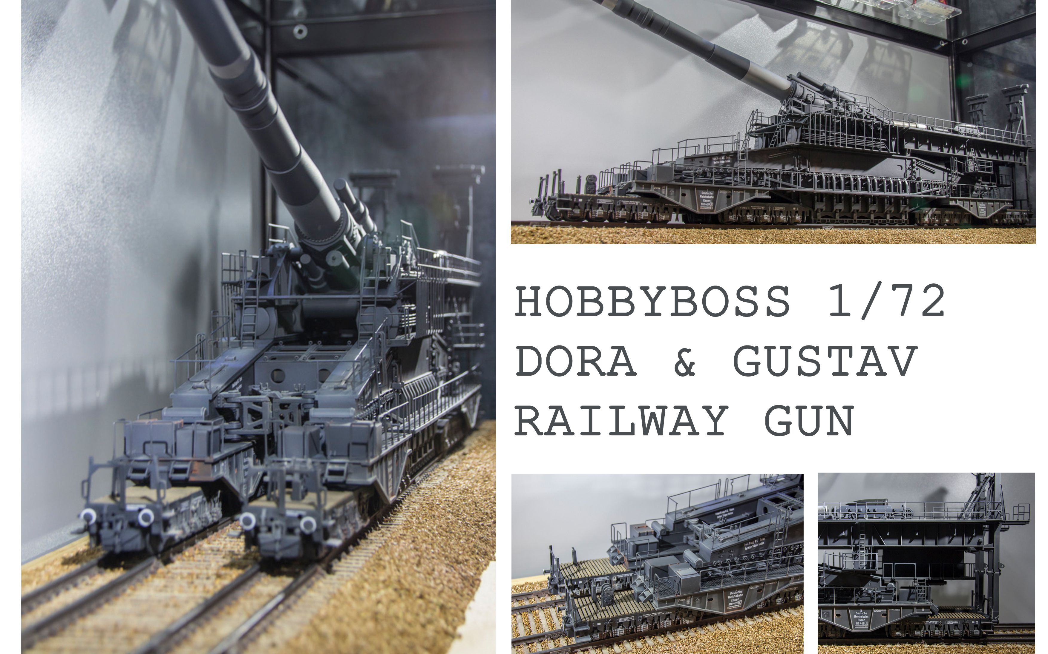 [玩胶] hobbyboss dora railway gun 小号手二战德军多拉列车炮制作