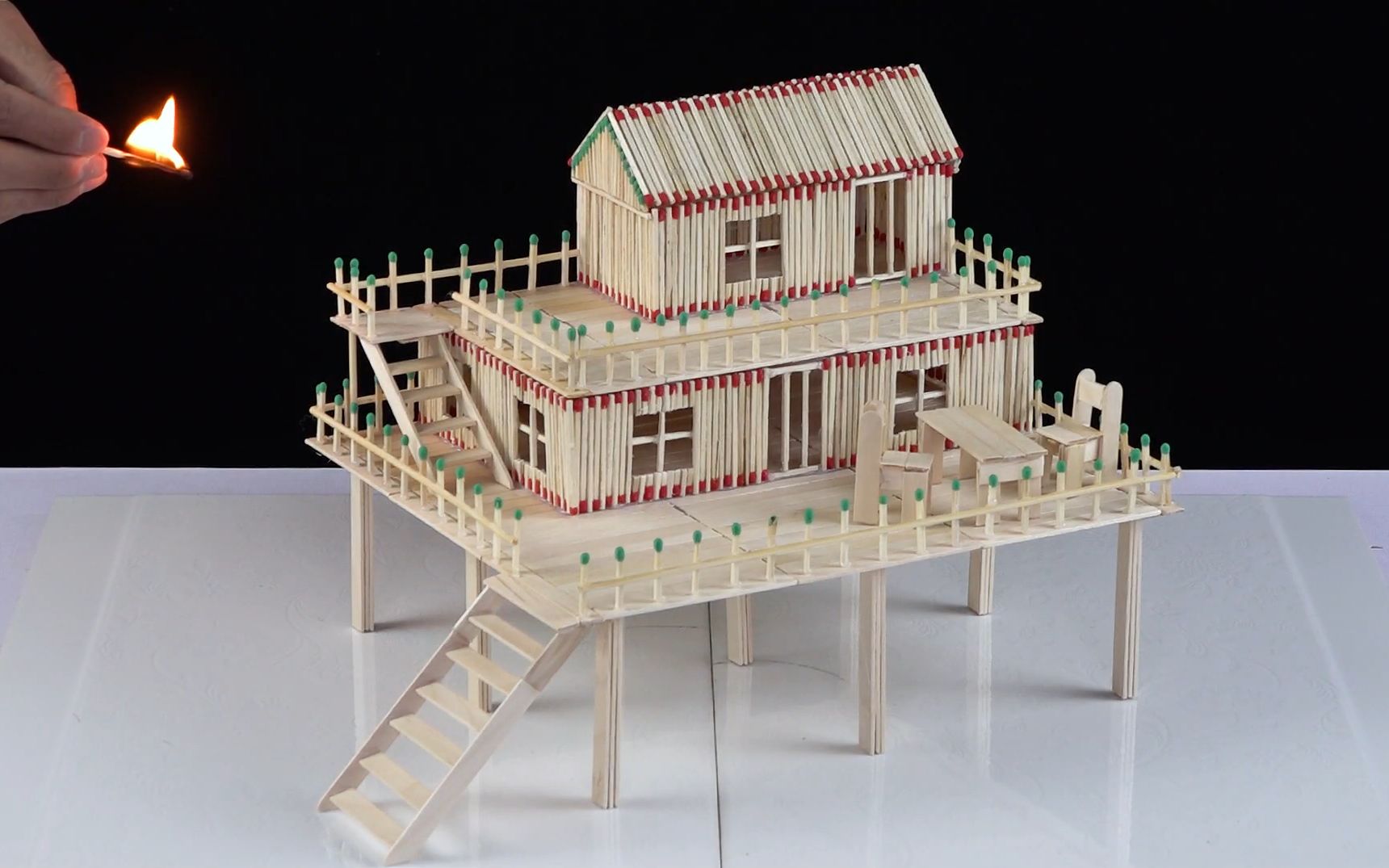 教你如何简单有效地制作漂亮的火柴房子