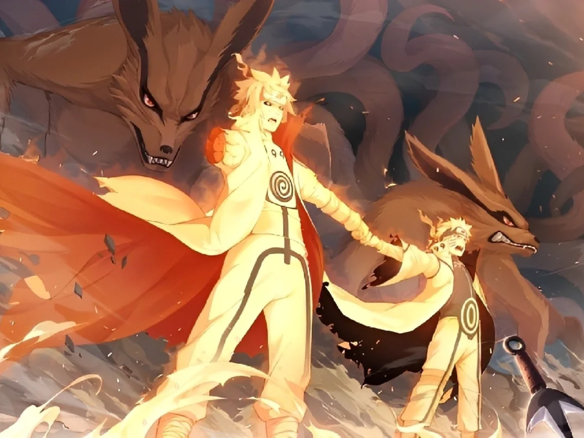 死神vs火影3.6观战模式父慈子孝之战鸣人vs水门