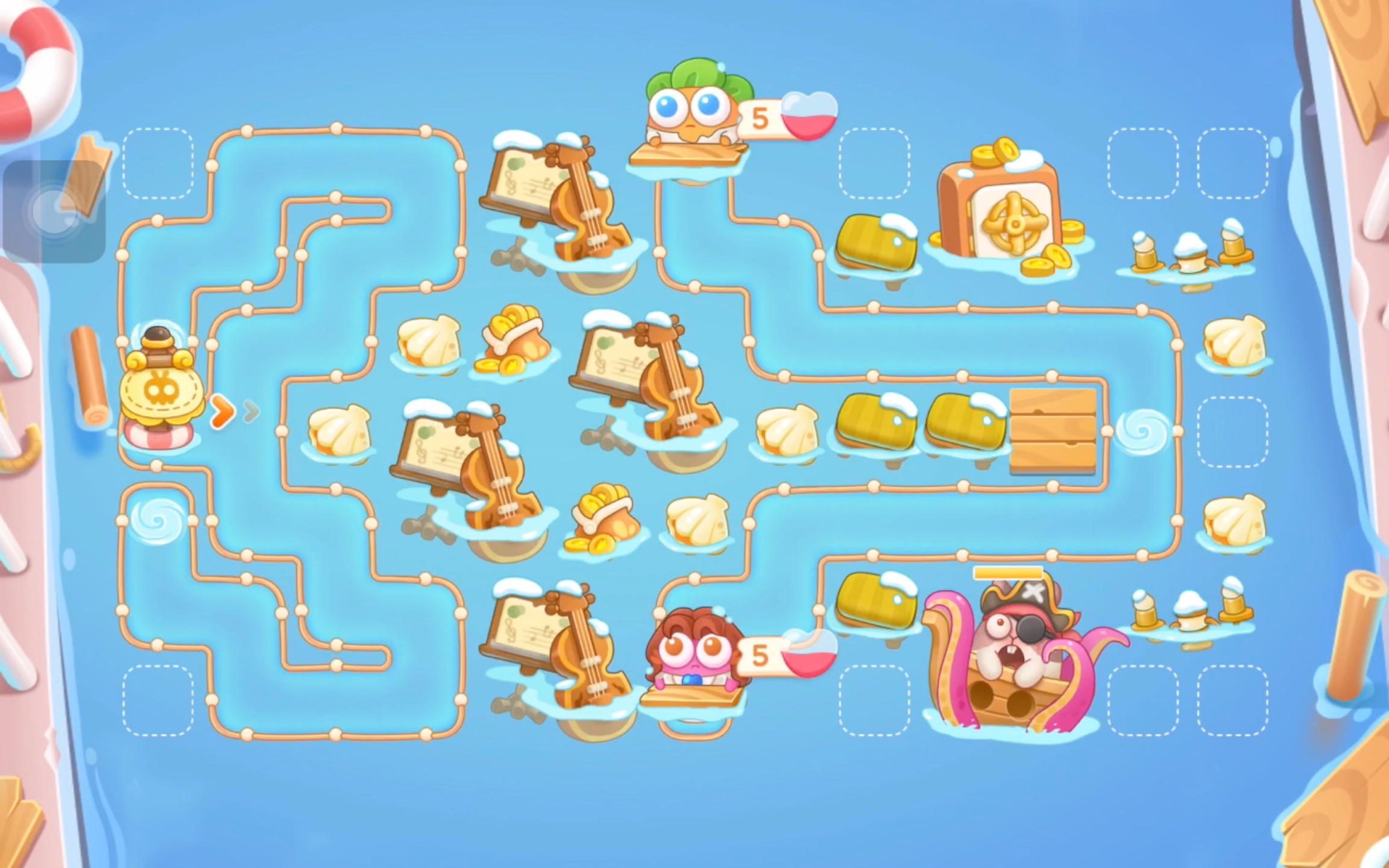 保卫萝卜4 第二大关"阿波尼克号" 第55关 金萝卜 全清攻略