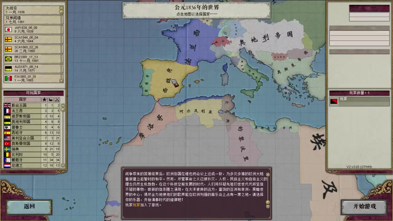 【维多利亚2联机】pvp开局技巧解说-西班牙