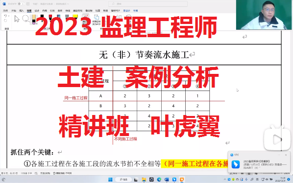 [图]2023监理工程师-土建《案例分析》-精讲班-叶虎翼（新课更新中）【同步讲义】