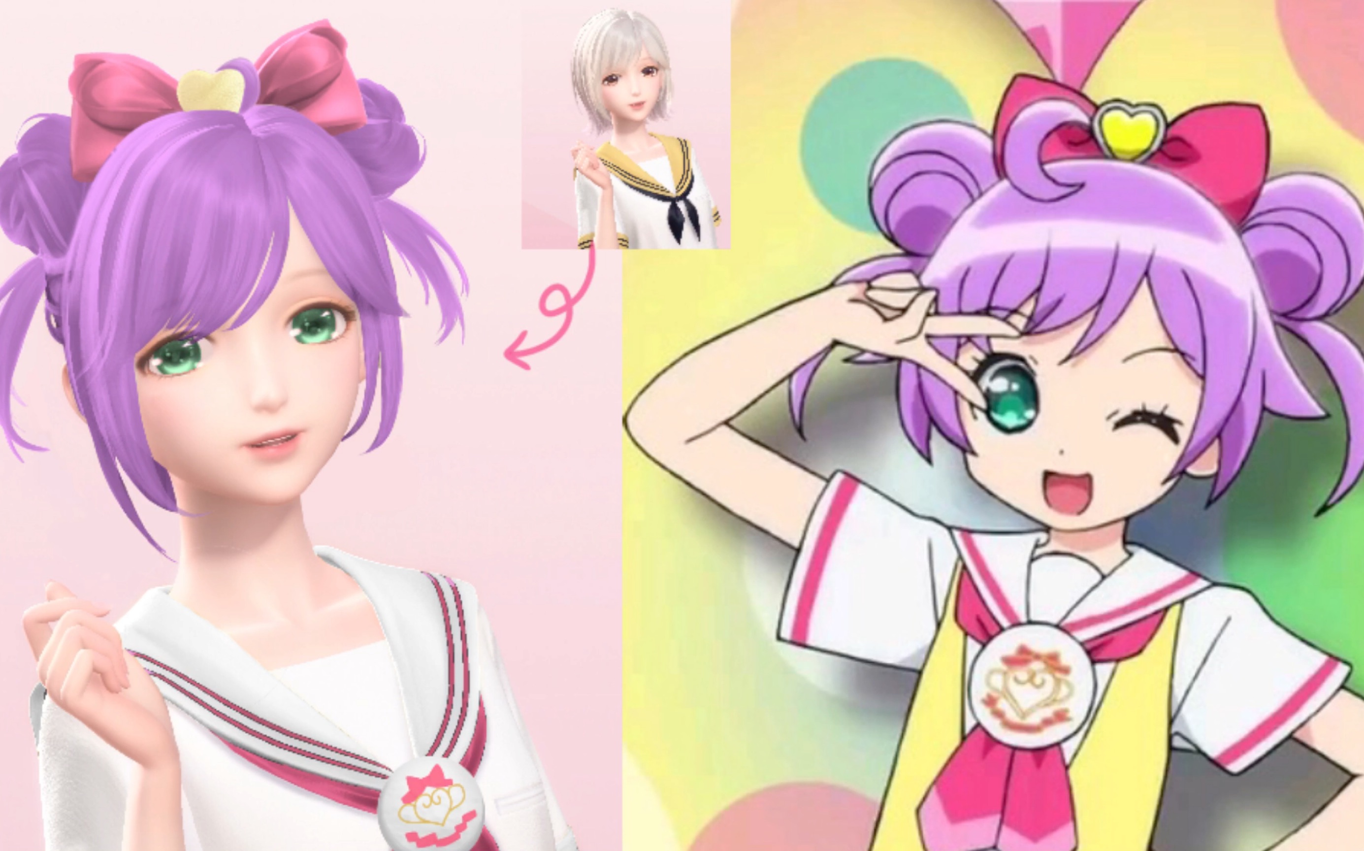 《闪耀暖暖》x《美妙天堂》梦幻联动第三弹!!用暖暖cos真中啦啦!!_哔