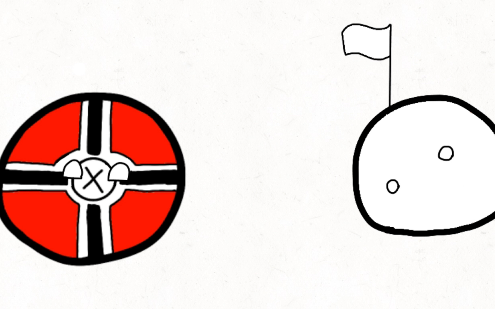 《波兰球动画》今天德国扮成了纳粹去搞恶作剧.(今日乳法)