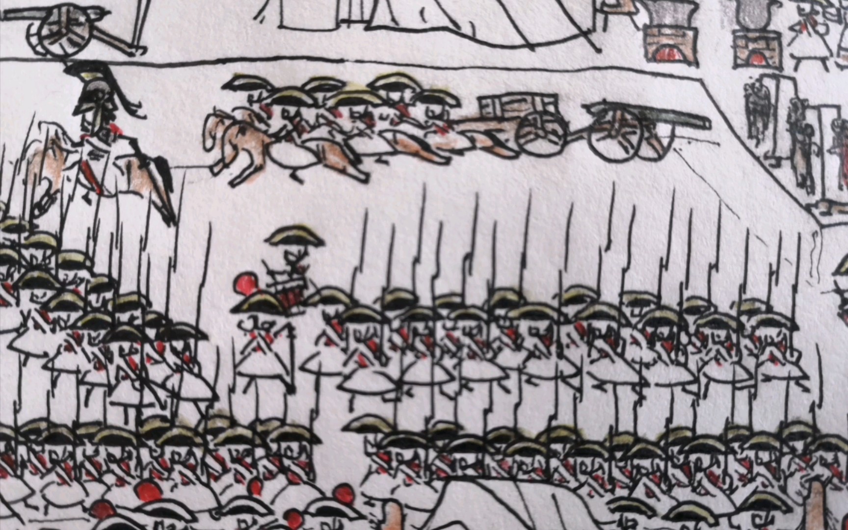 伪排队枪毙绘画